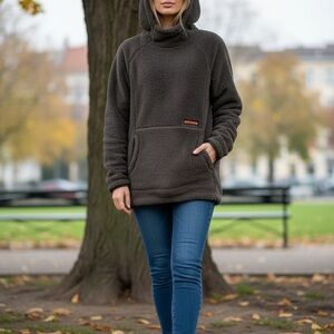 Cozy Brown Melenzana Brown Fleece Pullover